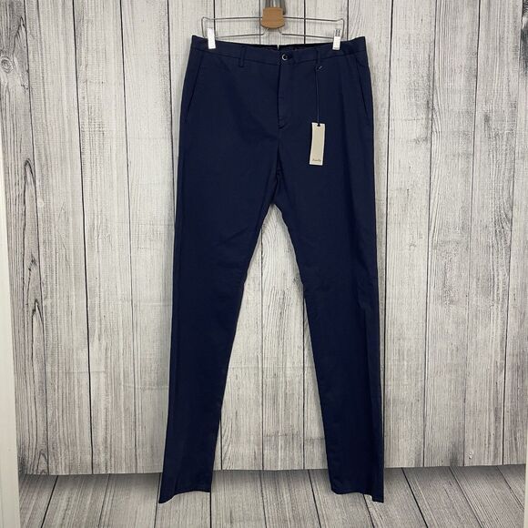 Zanella Noah Men's W36 x L36 Blue Stretch Flat Front Khaki Chino Pants NWT - Picture 10 of 11